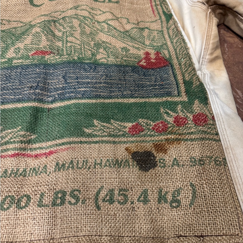 Vintage Carhartt upcycled with burlap coffee sack - Picture 9 of 11